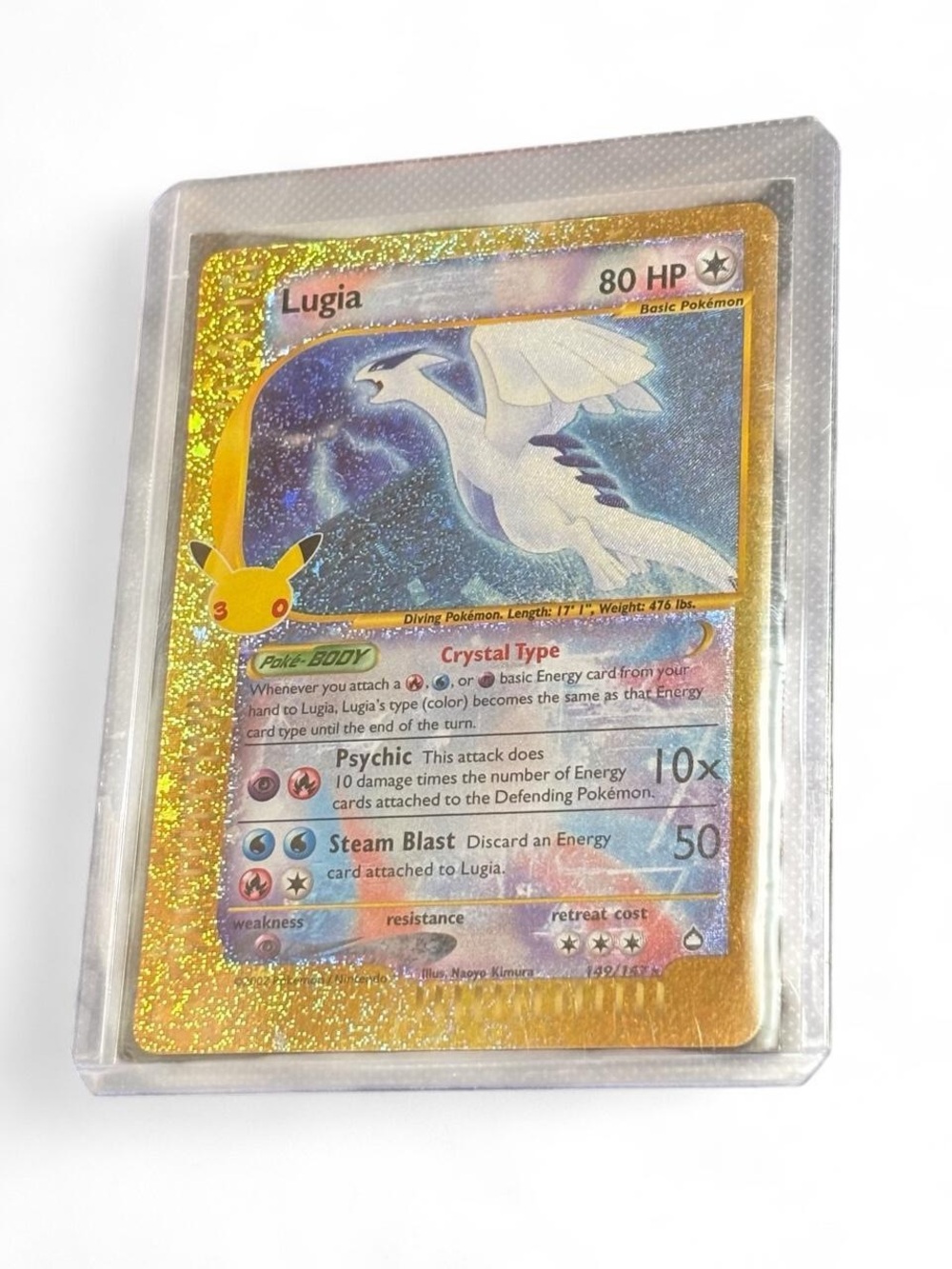 Pokémon 30th Anniversary Crystal Lugia Aquapolis Secret Rare NM 149/147
